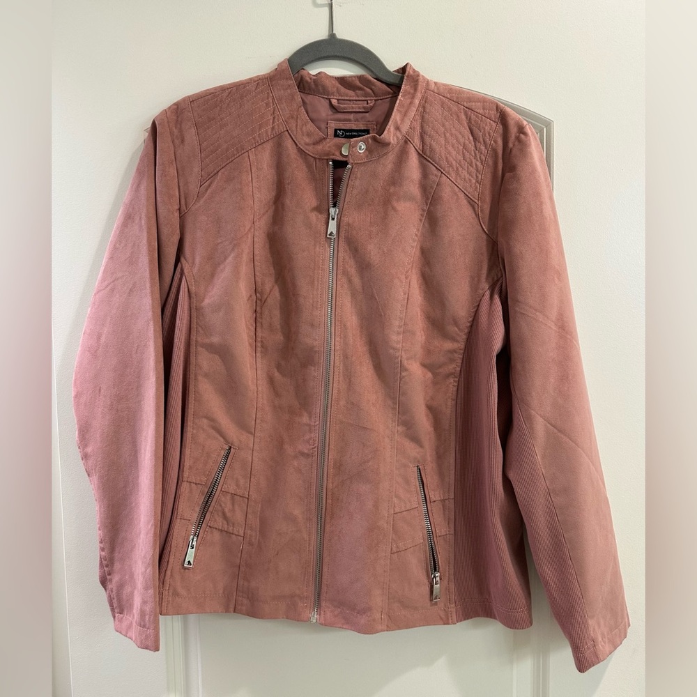New Directions XL Pink Suede Jacket